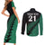 Custom Australia Wallabies and Aotearoa Rugby Couples Matching Short Sleeve Bodycon Dress and Long Sleeve Button Shirts Kangaroo Black Fern Maori Green Vibe LT9 - Polynesian Pride