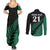 Custom Australia Wallabies and Aotearoa Rugby Couples Matching Summer Maxi Dress and Long Sleeve Button Shirts Kangaroo Black Fern Maori Green Vibe LT9 - Polynesian Pride
