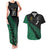 Custom Australia Wallabies and Aotearoa Rugby Couples Matching Tank Maxi Dress And Hawaiian Shirt Kangaroo Black Fern Maori Green Vibe LT9 Green - Polynesian Pride