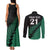 Custom Australia Wallabies and Aotearoa Rugby Couples Matching Tank Maxi Dress and Long Sleeve Button Shirts Kangaroo Black Fern Maori Green Vibe LT9 - Polynesian Pride