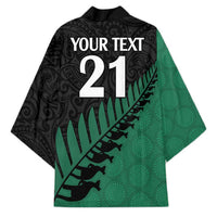 Australia New Zealand Rugby Kimono Green Aboriginal Wallabies and Maori Black Fern - Polynesian Pride