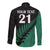 Custom Australia Wallabies and Aotearoa Rugby Long Sleeve Button Shirt Kangaroo Black Fern Maori Green Vibe LT9 - Polynesian Pride