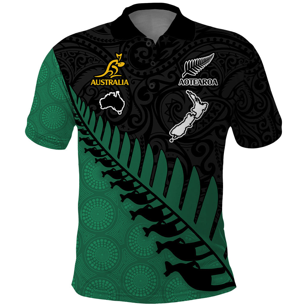 Custom Australia New Zealand Rugby Polo Shirt Aboriginal