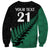 Custom Australia Wallabies and Aotearoa Rugby Sweatshirt Kangaroo Black Fern Maori Green Vibe LT9 - Polynesian Pride