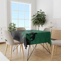 Australia New Zealand Rugby Tablecloth Green Aboriginal Wallabies and Maori Black Fern - Polynesian Pride