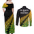 Australia Wallabies and Aotearoa Rugby Couples Matching Off Shoulder Maxi Dress and Long Sleeve Button Shirts Kangaroo Black Fern Maori Gradient Vibe LT9 - Polynesian Pride