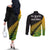 Australia Wallabies and Aotearoa Rugby Couples Matching Off The Shoulder Long Sleeve Dress and Long Sleeve Button Shirts Kangaroo Black Fern Maori Gradient Vibe LT9 - Polynesian Pride