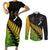 Australia Wallabies and Aotearoa Rugby Couples Matching Short Sleeve Bodycon Dress and Long Sleeve Button Shirts Kangaroo Black Fern Maori Gradient Vibe LT9 Gradient - Polynesian Pride