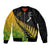Australia Wallabies and Aotearoa Rugby Sleeve Zip Bomber Jacket Kangaroo Black Fern Maori Gradient Vibe LT9 Unisex Gradient - Polynesian Pride