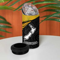 Australia New Zealand Rugby 4 in 1 Can Cooler Tumbler Gradient Aboriginal Wallabies and Maori Black Fern - Polynesian Pride