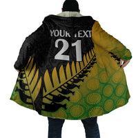 Australia New Zealand Rugby Cloak Gradient Aboriginal Wallabies and Maori Black Fern - Polynesian Pride