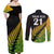Custom Australia Wallabies and Aotearoa Rugby Couples Matching Off Shoulder Maxi Dress and Long Sleeve Button Shirts Kangaroo Black Fern Maori Gradient Vibe LT9 - Polynesian Pride