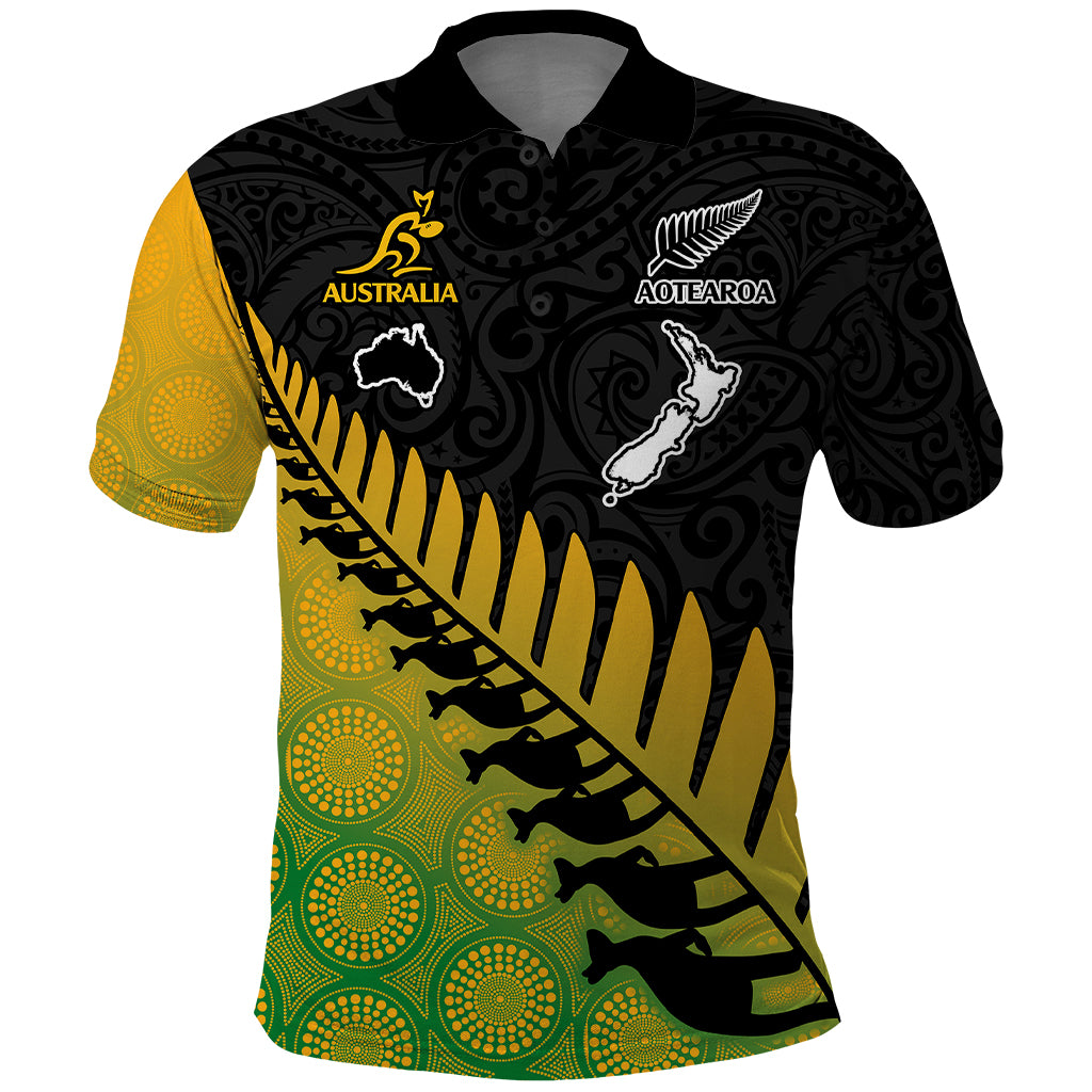 Custom Australia New Zealand Rugby Polo Shirt Aboriginal