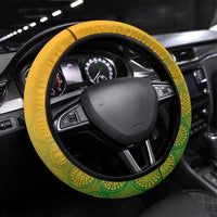 Australia New Zealand Rugby Steering Wheel Cover Gradient Aboriginal Wallabies and Maori Black Fern - Polynesian Pride