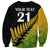 Custom Australia Wallabies and Aotearoa Rugby Sweatshirt Kangaroo Black Fern Maori Gradient Vibe LT9 - Polynesian Pride