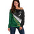 South Africa and Aotearoa Rugby Off Shoulder Sweater Springboks Black Fern Maori Vibe LT9 Women Black - Polynesian Pride