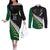 Custom South Africa and Aotearoa Rugby Couples Matching Off The Shoulder Long Sleeve Dress and Long Sleeve Button Shirts Springboks Black Fern Maori Vibe LT9 Black - Polynesian Pride