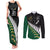 Custom South Africa and Aotearoa Rugby Couples Matching Tank Maxi Dress and Long Sleeve Button Shirts Springboks Black Fern Maori Vibe LT9 Black - Polynesian Pride