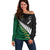 Custom South Africa and Aotearoa Rugby Off Shoulder Sweater Springboks Black Fern Maori Vibe LT9 Women Black - Polynesian Pride