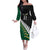 Custom South Africa and Aotearoa Rugby Off The Shoulder Long Sleeve Dress Springboks Black Fern Maori Vibe LT9 Women Black - Polynesian Pride