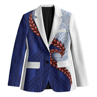 Ula Fala Red Samoa Chief Blazer Samoan Art Black Tribal
