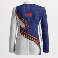 Ula Fala Red Samoa Chief Blazer Samoan Art Black Tribal