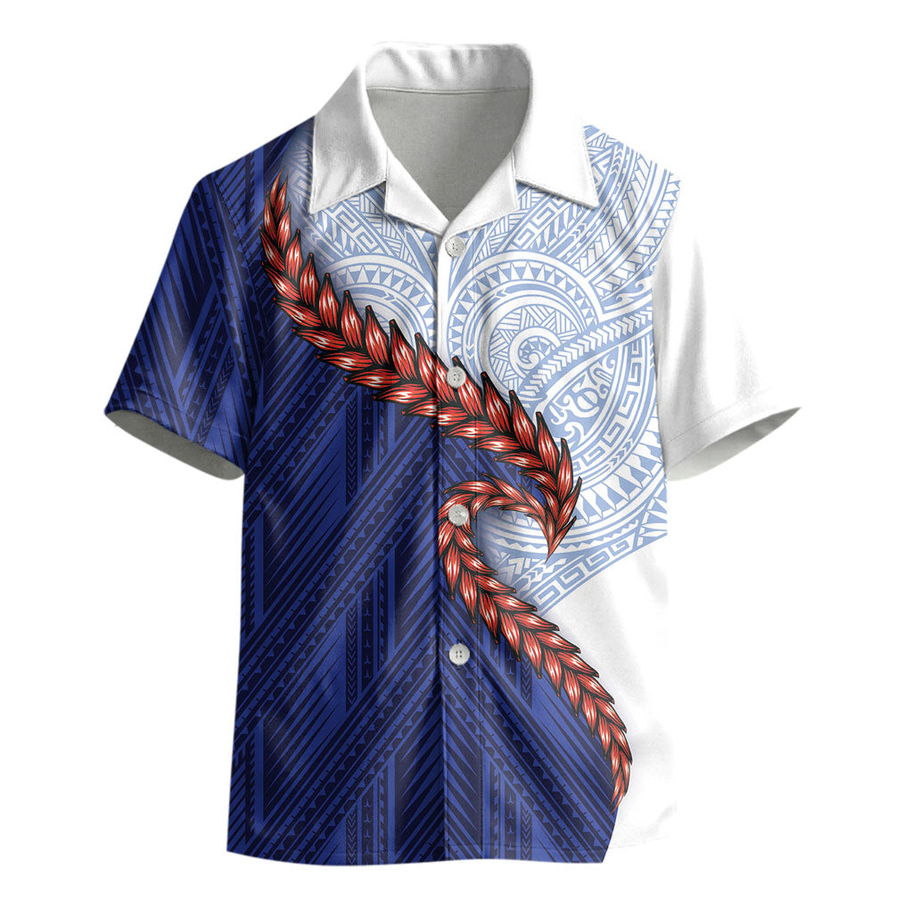 Ula Fala Red Samoa Chief Kid Hawaiian Shirt Samoan Art Black Tribal