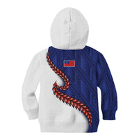 Ula Fala Red Samoa Chief Kid Hoodie Samoan Art Black Tribal