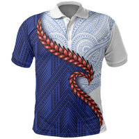 Ula Fala Red Samoa Chief Polo Shirt Samoan Art Black Tribal