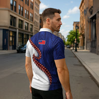 Ula Fala Red Samoa Chief Zipper Polo Shirt Samoan Art Black Tribal