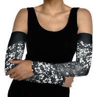 Black Hawaiian Tapa Tribal Hibiscus Arm Sleeves