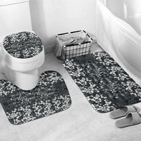 Black Hawaiian Tapa Tribal Hibiscus Bathroom Set