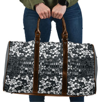 Black Hawaiian Tapa Tribal Hibiscus Travel Bag