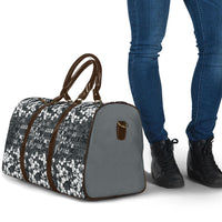 Black Hawaiian Tapa Tribal Hibiscus Travel Bag