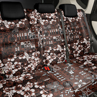 Burgundy Hawaiian Tapa Tribal Hibiscus Back Car Seat Cover