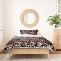 Burgundy Hawaiian Tapa Tribal Hibiscus Bedding Set