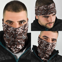 Burgundy Hawaiian Tapa Tribal Hibiscus Neck Gaiter