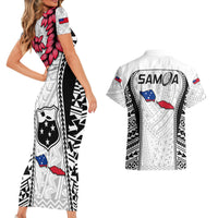 Samoa Rugby Couples Matching Short Sleeve Bodycon Dress and Hawaiian Shirt Go Champions World Cup 2023 Polynesian Unique LT9 - Polynesian Pride