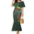 Meri Kirihimete Kakapo Family Matching Mermaid Dress and Hawaiian Shirt Green Silver Fern Christmas Vibe