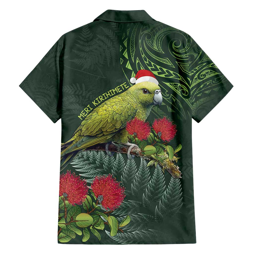 Meri Kirihimete Kakapo Family Matching Tank Maxi Dress and Hawaiian Shirt Green Silver Fern Christmas Vibe LT9 - Polynesian Pride