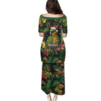 Meri Kirihimete Kakapo Family Matching Puletasi and Hawaiian Shirt New Zealand Christmas with Tropical Vibe