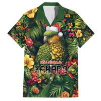 Meri Kirihimete Kakapo Family Matching Tank Maxi Dress and Hawaiian Shirt New Zealand Christmas with Tropical Vibe LT9 Dad's Shirt - Short Sleeve Green - Polynesian Pride