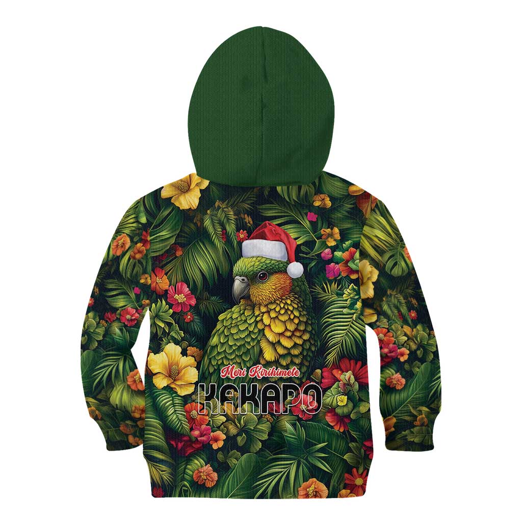 Meri Kirihimete Kakapo Kid Hoodie New Zealand Christmas with Tropical Vibe