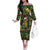 Meri Kirihimete Kakapo Off The Shoulder Long Sleeve Dress New Zealand Christmas with Tropical Vibe