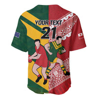Australia-Tonga Rugby Pacific Custom Baseball Jersey The Kangaroos and Mate Ma'a Tonga LT9 - Polynesian Pride