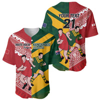 Australia-Tonga Rugby Pacific Custom Baseball Jersey The Kangaroos and Mate Ma'a Tonga LT9 - Polynesian Pride