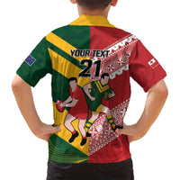 Australia-Tonga Rugby Pacific Custom Family Matching Summer Maxi Dress and Hawaiian Shirt The Kangaroos and Mate Ma'a Tonga LT9 - Polynesian Pride