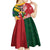 Australia-Tonga Rugby Pacific Custom Kid Short Sleeve Dress The Kangaroos and Mate Ma'a Tonga