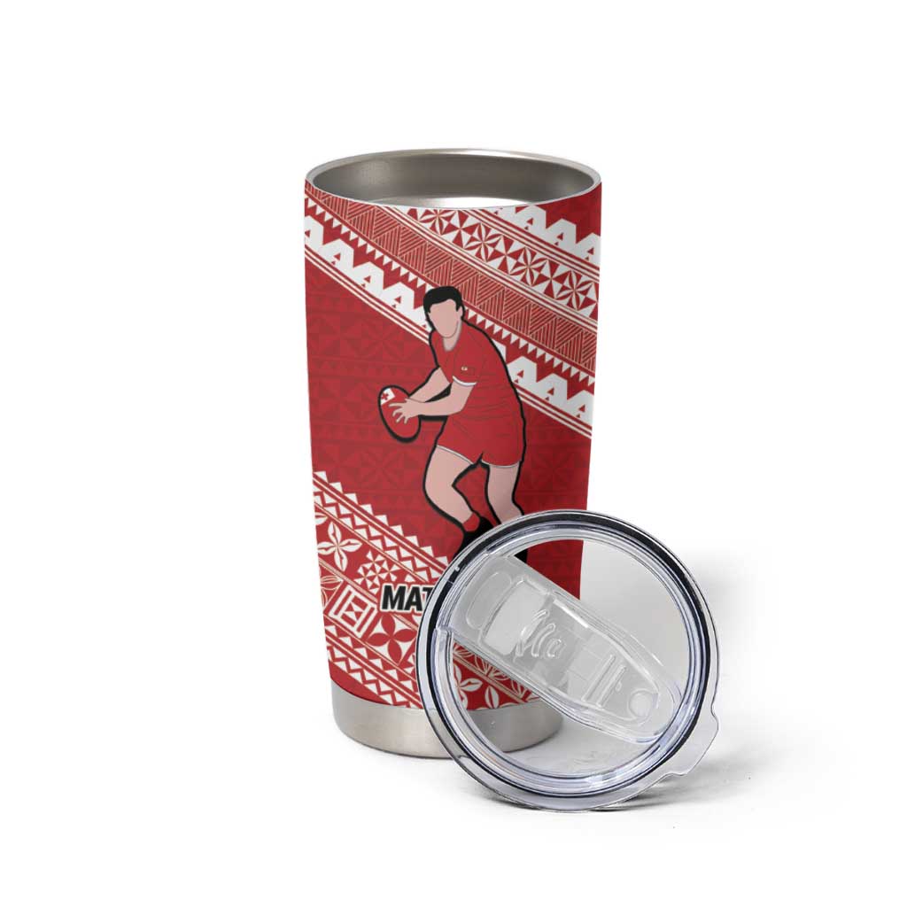 Australia-Tonga Rugby Pacific Custom Tumbler Cup The Kangaroos and Mate Ma'a Tonga