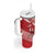 Australia-Tonga Rugby Pacific Custom Tumbler With Handle The Kangaroos and Mate Ma'a Tonga